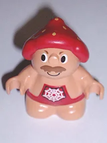 Figurine Duplo Petits Amis de la Forêt, garçon, tenue rouge à motif toile d'araignée (Fraise joyeuse)
