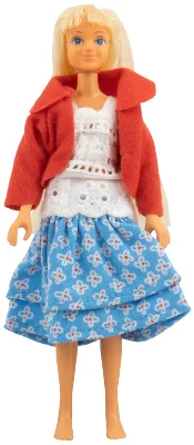 Scala-Puppe (Emma mit Kleidung, Kleid blau)