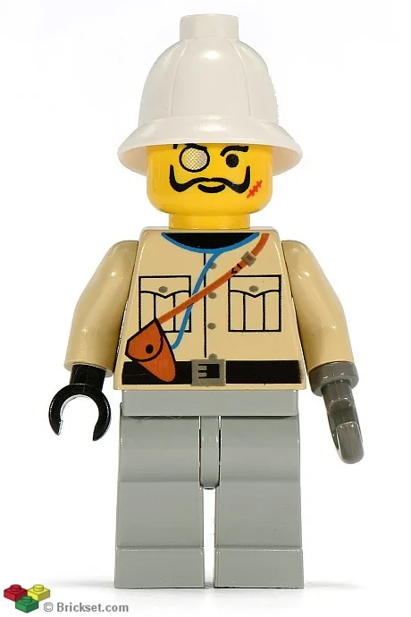 Lord Sam Sinister / Baron von Barron - Beige shirt, lichtgrijze broek, witte tropenhelm