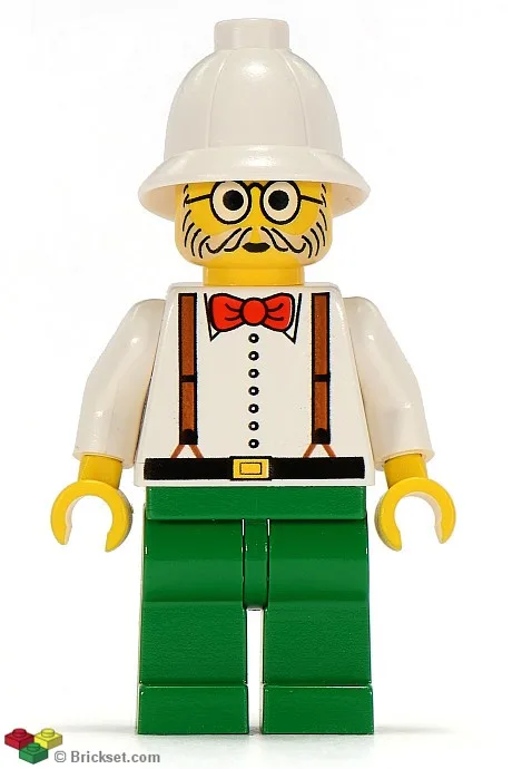 Dr. Kilroy / Dr. Charles Lightning - Wit overhemd en bretels, groene benen, witte tropenhelm