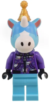 Julian - Dark Purple Hoodie, Pearl Gold Party Hat