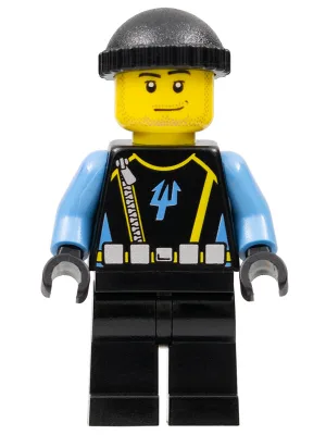 Aquaraider Diver 5 - Zwarte gebreide muts