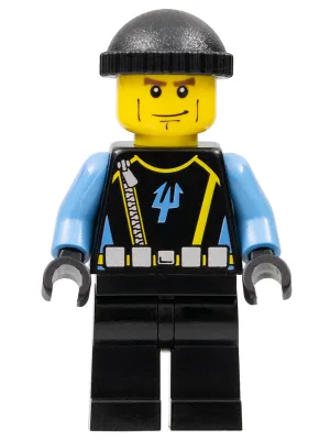 Aquaraider Diver 4 - Zwarte gebreide muts