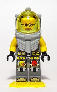 Atlantis Diver 6 - Jeff Fisher - Avec palmes jaunes et visière jaune translucide