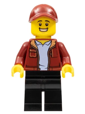 Male, Dark Red Jacket, Black Legs, Dark Red Cap