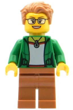 Space Observer - Female, Green Jacket, Medium Nougat Legs