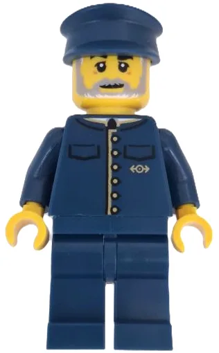 Wild West Train Conductor - Male, Dark Blue Uniform