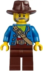 Bandit - Male, Blue Coat, Dark Brown Legs, Dark Brown Fedora