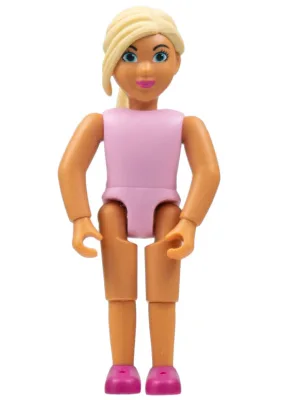 Belville Mädchenkostüm (Prinzessin) - Hellrosa Oberteil, hellgelbe Haare, magenta Schuhe (4285919)