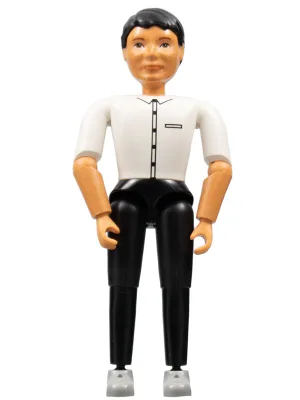 Belville Male – Schwarze Hose, weißes Hemd und schwarze Haare