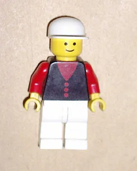 Shirt with 3 Buttons - Red, Red Arms, White Legs, White Cap