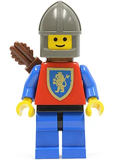 Kruisvaardersleeuw - Blauwe poten met zwarte heupen, donkergrijze kinbeschermer, pijlkoker