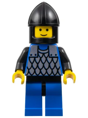 Schubbenpantser - Blauw, blauwe benen met zwarte heupen, zwarte kinbeschermer