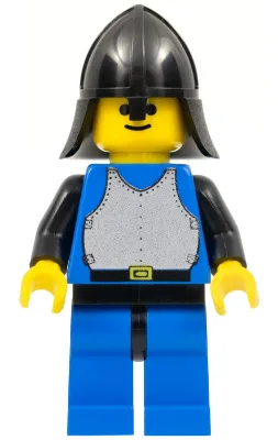 Borstplaat - Blauw met zwarte armen, blauwe benen met zwarte heupen, zwarte nekbeschermer