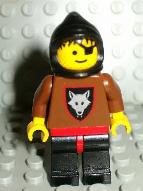 Wolfsrudel – Augenklappe, braune Arme und schwarze Beine, schwarze Kapuze, kein Umhang