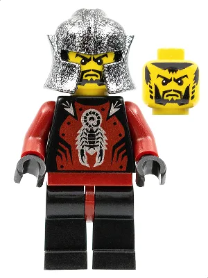Knights Kingdom II - Shadow Knight, Speckle Black-Silver Helmet