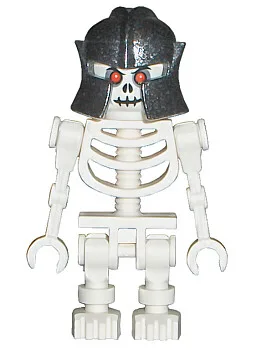 Fantasy-tijdperk - Skeletkrijger 3, wit, gespikkelde helm