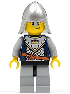 Fantasy-tijdperk - Kroonridder Schaalpantser met Kroon, Helm met Nekbeschermer, Frons