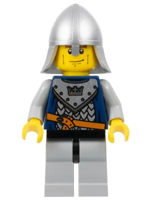 Fantasy Era - Crown Knight Scale Mail with Crown, Helmet with Neck Protector, Vertical Cheek Lines