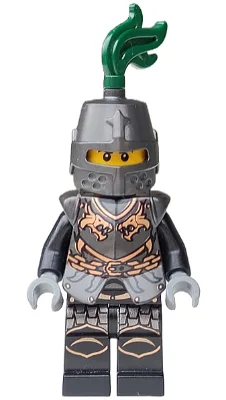 Koninkrijken - Drakenridderharnas met ketting, gesloten helm, norse blik