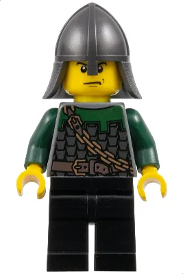 Kingdoms - Dragon Knight Scale Mail with Chain and Belt, Helmet with Neck Protector, Scowl