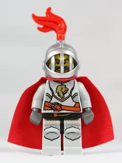 Royaumes - Plastron de chevalier lion avec tête de lion et ceinture, casque à grille fixe, cape