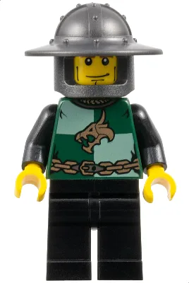 Koninkrijken - Drakenridderkwartieren, helm met brede rand, verticale wanglijnen