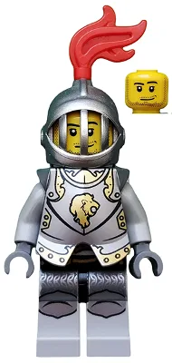 Kingdoms – Löwenritterrüstung mit Löwenkopf, Helm mit festem Gitter