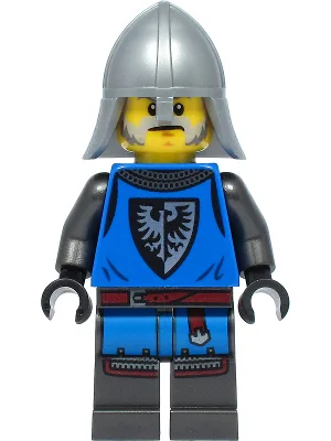 Black Falcon - Male, Pearl Dark Gray Detailed Legs, Flat Silver Neck Protector