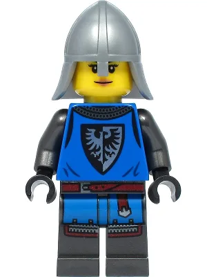 Black Falcon - Female, Pearl Dark Gray Detailed Legs, Flat Silver Neck Protector