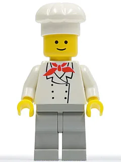 Chef - Jambes gris clair, sourire standard