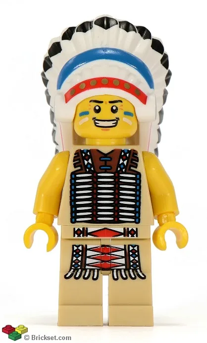Chef tribal, série 3 (Minifigurine uniquement, sans support ni accessoires)