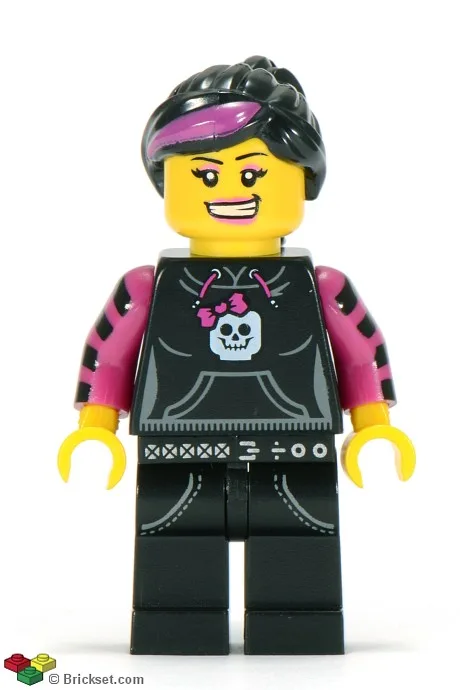 Skater Girl, Serie 6 (Minifiguur zonder standaard en accessoires)