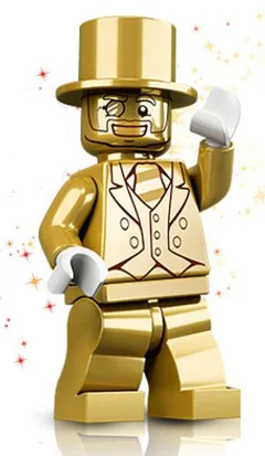Mr. Gold, Serie 10 (Nur Minifigur, ohne Ständer und Zubehör)