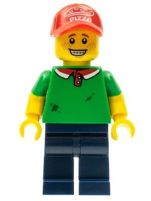 Livreur de pizzas, série 12 (figurine seule, sans support ni accessoires)