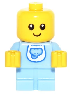Bébé - Body bleu clair avec bavoir éléphant