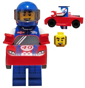 Rennwagen-Typ, Serie 18 (Nur Minifigur, ohne Ständer und Zubehör)