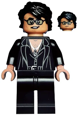 Dr. Ian Malcolm - Partially Open Shirt with Jacket