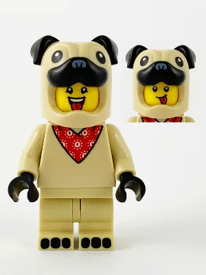 Mannetje in mopshondenkostuum, serie 21 (alleen minifiguur, zonder standaard en accessoires)