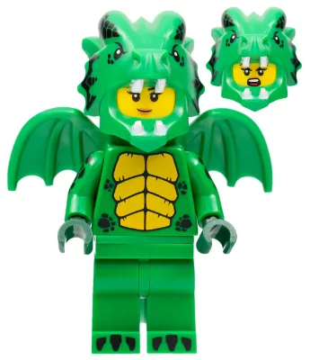 Costume de dragon vert, série 23 (figurine seule, sans support ni accessoires)