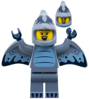 Fan de costume de ptérodactyle, série 27 (Minifigurine uniquement, sans support ni accessoires)