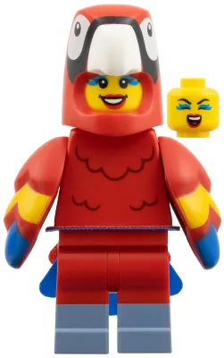 Papageienkostüm-Fan, Serie 28 (nur Minifigur, ohne Ständer und Zubehör)