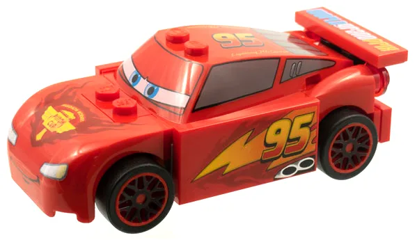 Lightning McQueen – Piston Cup Motorhaube, rot-schwarze Felgen