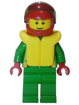 Octan - Green Jacket with Pockets, Brown Eyebrows, Thin Grin