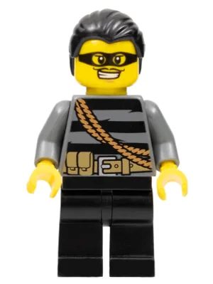 Police - City Burglar, Black Hair, Mask