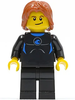 Coast Guard City - Surfer in Wetsuit, Dark Orange Tousled Hair, Crooked Smile