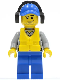 Coast Guard City - Crew Member Male, Blue Cap with Hole, Headphones
