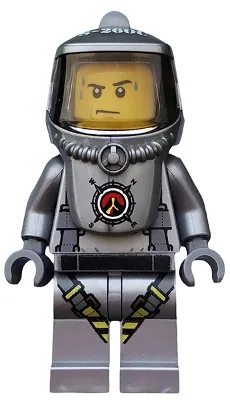 Volcano Explorer - Male Scientist with Heatsuit, Sweat Drops