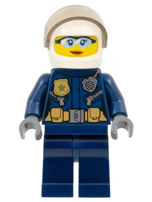 Police - City Helicopter Pilot Female, Light Blue Glasses