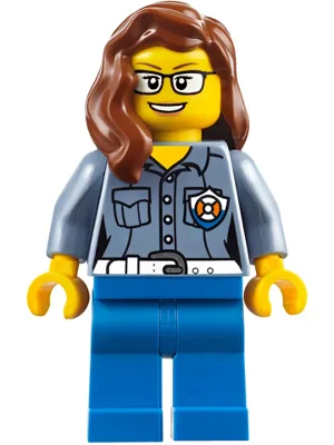 Coast Guard City - Female ATV Driver, Reddish Brown Female Hair over Shoulder